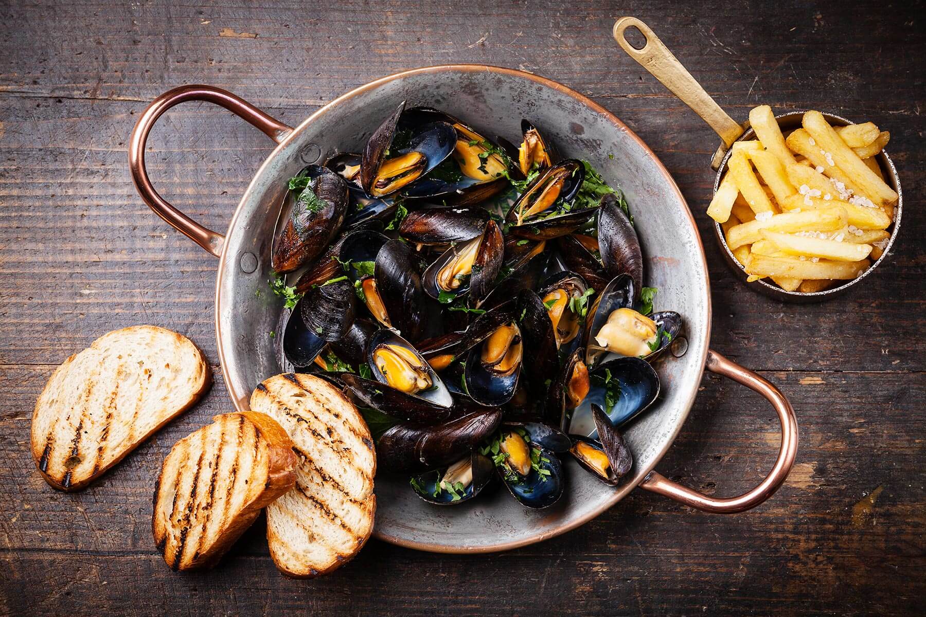 Moules frites plats de bruxelles